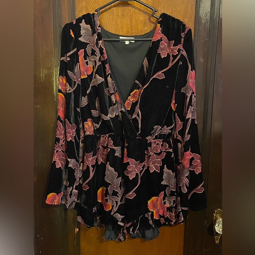 Velvet Floral Romper
